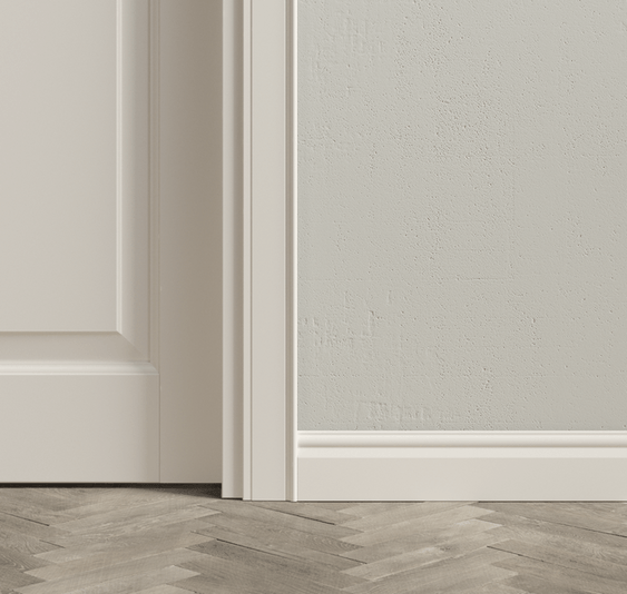 Плинтус Плинтус Классический. Цвет Матовый пудровый белый. Коллекция Плинтус Классический. Картинка.