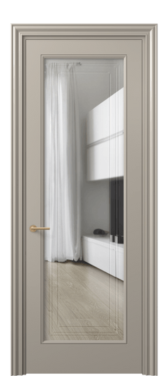 Дверь межкомнатная 8400 МБСК Прозрачное стекло с гравировкой Mascot. Цвет Матовый бисквитный. Материал Гладкая эмаль. Коллекция Mascot. Картинка.