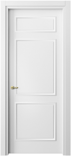 Дверь межкомнатная 8123 МБЛ . Цвет Матовый белоснежный. Материал Гладкая эмаль. Коллекция Paris. Картинка.