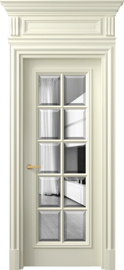 Дверь межкомнатная 7310 ММБ ДВ ЗЕР Ф. Цвет Матовый молочно-белый. Материал Гладкая эмаль. Коллекция Антик. Картинка.