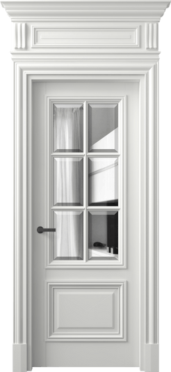 Дверь межкомнатная 7312 МССР ДВ ЗЕР Ф. Цвет Матовый светло-серый. Материал Гладкая эмаль. Коллекция Антик. Картинка.