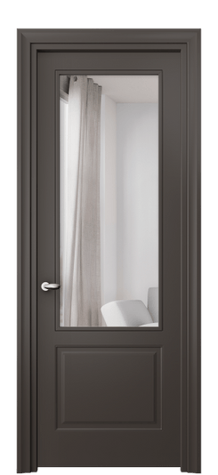 Дверь межкомнатная 8552 МАН ЗЕР. Цвет Матовый антрацит. Материал Гладкая эмаль. Коллекция Эссе. Картинка.