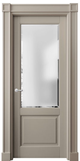 Дверь межкомнатная 6302 МБСК САТ-Ф. Цвет Матовый бисквитный. Материал Гладкая эмаль. Коллекция Тоскана Плано. Картинка.