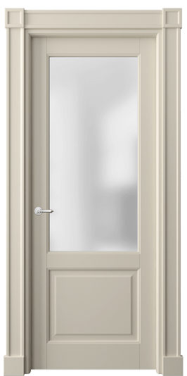 Дверь межкомнатная 6302 МБСР САТ. Цвет Матовый бежево-серый. Материал Гладкая эмаль. Коллекция Тоскана Плано. Картинка.