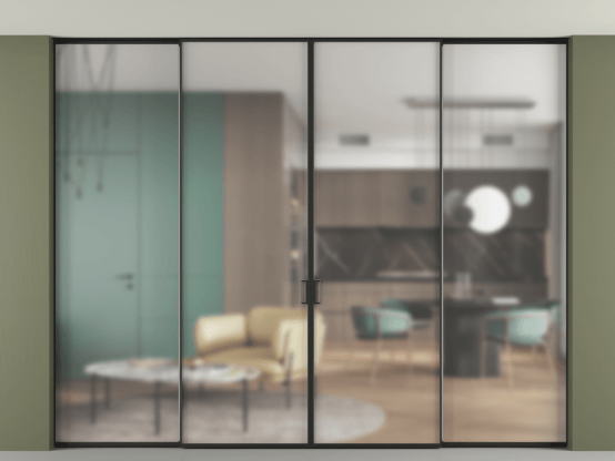 Алюминевая перегородка p2+2_01 Matelux Crystalvision ЧЕР. Цвет Алюминий Черный. Материал Алюминий. Коллекция Перегородка Formato внутри проёма скрытое крепление в потолок 4 створки. Фото. Алюминевая перегородка p2+2_01 Matelux Crystalvision ЧЕР. Цвет Алюминий Черный. Материал Алюминий. Коллекция Перегородка Formato внутри проёма скрытое крепление в потолок 4 створки. Картинка.