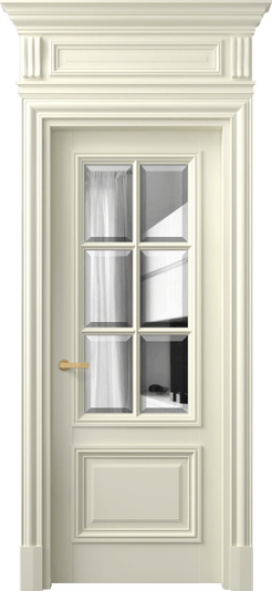 Дверь межкомнатная 7312 ММБ ДВ ЗЕР Ф. Цвет Матовый молочно-белый. Материал Гладкая эмаль. Коллекция Антик. Картинка.
