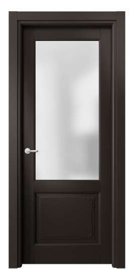Дверь межкомнатная 6322 МАН САТ. Цвет Матовый антрацит. Материал Гладкая эмаль. Коллекция Тоскана Элегантэ. Картинка.