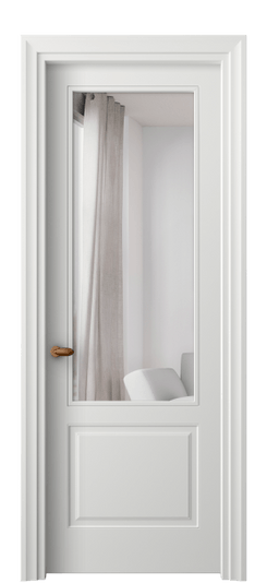 Дверь межкомнатная 8552 МССР ЗЕР. Цвет Матовый светло-серый. Материал Гладкая эмаль. Коллекция Эссе. Картинка.