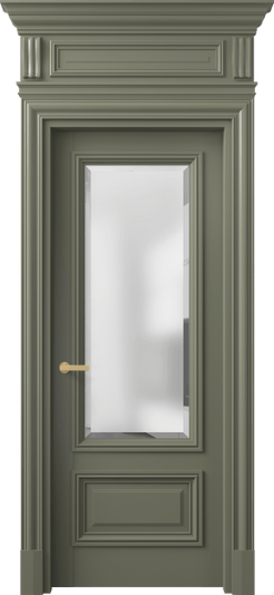 Дверь межкомнатная 7306 БОТ САТ-Ф. Цвет Бук оливковый тёмный. Материал Массив бука эмаль. Коллекция Antique. Картинка.