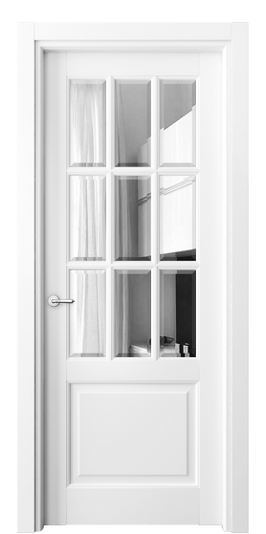 Дверь межкомнатная 6312 МБЛ ЗЕР-Ф. Цвет Матовый белоснежный. Материал Гладкая эмаль. Коллекция Тоскана Грильято. Картинка.