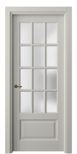 Дверь межкомнатная 6313 МТСР САТ. Цвет Матовый тёплый серый. Материал Гладкая эмаль. Коллекция Тоскана Грильято. Картинка.