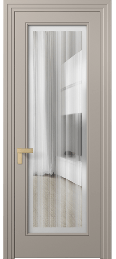 Дверь межкомнатная 8300 МБСК Сатин с гравировкой Rocca. Цвет Матовый бисквитный. Материал Гладкая эмаль. Коллекция Rocca. Картинка.