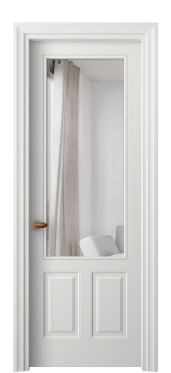 Дверь межкомнатная 8522 МССР ЗЕР. Цвет Матовый светло-серый. Материал Гладкая эмаль. Коллекция Эссе. Картинка.