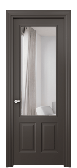 Дверь межкомнатная 8522 МАН ЗЕР. Цвет Матовый антрацит. Материал Гладкая эмаль. Коллекция Эссе. Картинка.
