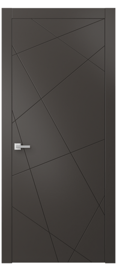 Дверь межкомнатная АКП 8048 МАН Матовый антрацит. Цвет Матовый антрацит. Материал Гладкая эмаль. Коллекция Linea. Картинка.