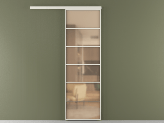 Алюминевая перегородка АЛПР 040.04_БЕЛ_САТ ОРАНЖ_new. Цвет Алюминий Белый. Материал Алюминий. Коллекция Перегородка Формато вдоль стены 1 створка. Картинка.