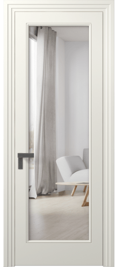 Дверь межкомнатная 8300 МЖМ Двустороннее зеркало. Цвет Матовый жемчужный. Материал Гладкая эмаль. Коллекция Rocca. Картинка.