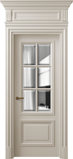 Дверь межкомнатная 7312 МСБЖ ДВ ЗЕР Ф. Цвет Матовый светло-бежевый. Материал Гладкая эмаль. Коллекция Антик. Картинка.