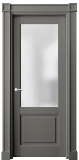 Дверь межкомнатная 6302 МКЛС САТ. Цвет Матовый классический серый. Материал Гладкая эмаль. Коллекция Тоскана Плано. Картинка.
