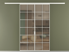 Перегородка Formato вдоль стены 2 створки