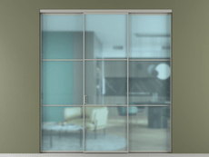 Перегородка Formato внутри проёма 3 створки