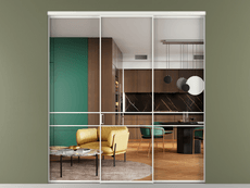 Перегородка Formato внутри проёма 3 створки