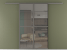 Перегородка Формато вдоль стены 2 створки