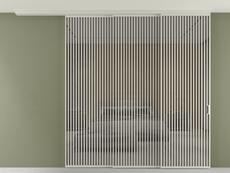 Перегородка Формато вдоль стены на потолок 3 створки с синхронным механизмом