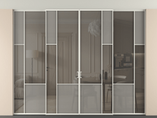 Перегородка Mosaic внутри проёма скрытое крепление в потолок 4 створки