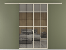 Перегородка Formato вдоль стены 2 створки