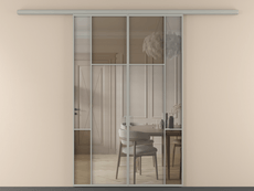 Перегородка Mosaic вдоль стены 2 створки