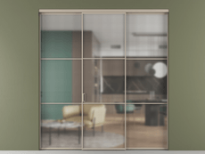 Перегородка Formato внутри проёма 3 створки