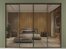 Перегородка Formato внутри проёма 4 створки