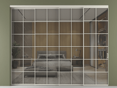 Перегородка Formato внутри проёма 4 створки с синхронным механизмом