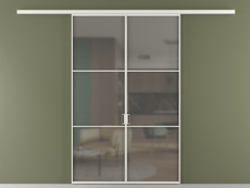 Перегородка Formato вдоль стены 2 створки