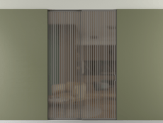 Перегородка Formato внутри проёма скрытое крепление в потолок 2 створки