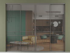 Перегородка Formato внутри проёма 4 створки