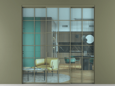 Перегородка Formato внутри проёма трёхстворчатая