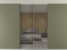 Перегородка Formato внутри проёма скрытое крепление в потолок 2 створки