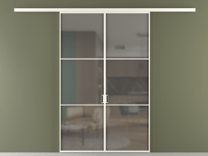 Перегородка Formato вдоль стены 2 створки