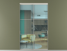 Перегородка Формато внутри проёма 2 створки