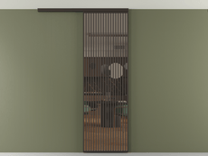 Перегородка Формато вдоль стены на потолок 1 створка