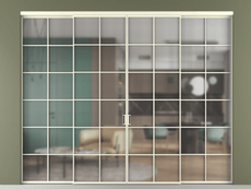 Перегородка Formato внутри проёма 4 створки