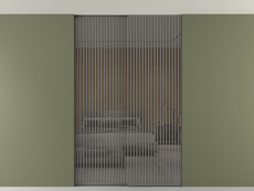 Перегородка Formato внутри проёма скрытое крепление в потолок 2 створки