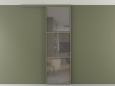 Перегородка Formato вдоль стены на потолок 1 створка