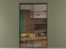 Перегородка Formato внутри проёма 2 створки