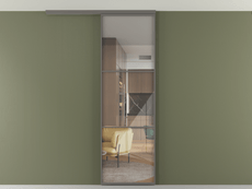 Перегородка Формато вдоль стены на потолок 1 створка