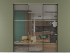 Перегородка Formato внутри проёма 3 створки