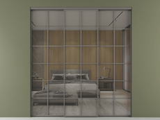 Перегородка Formato внутри проёма 3 створки