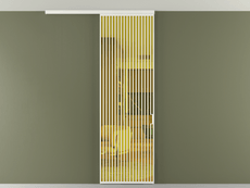 Перегородка Формато вдоль стены на потолок 1 створка